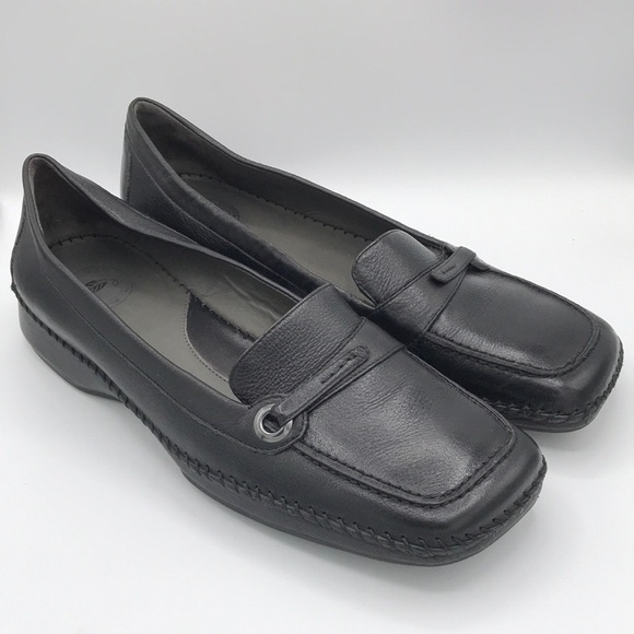 Nurture black square toe loafers, 9M - Picture 1 of 8